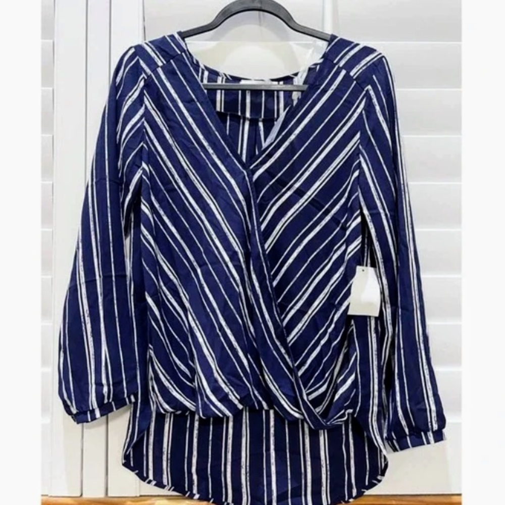 Lush Nordstrom faux wrap blouse